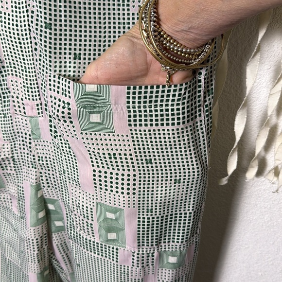 French Mauve Chloe Silky Pink and Sage Green Jumpsuit Size XS - Picture 8 of 10